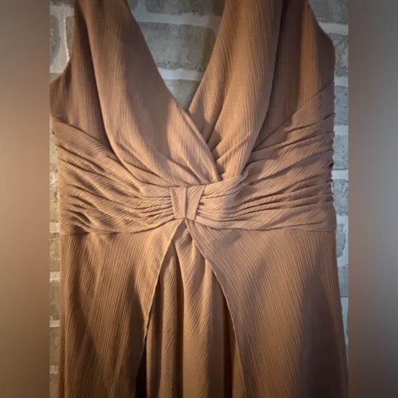 David's Bridal Tan Midi Dress - Picture 2 of 4